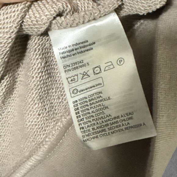 SOLD NWT H&M | Beige Relaxed Fit Sleeveless Hoodie French Terry Sweatshirt XL - Picture 5 of 6